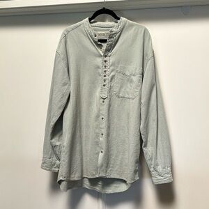 Heavy Civilian Grandfather collarless  Shirt -L